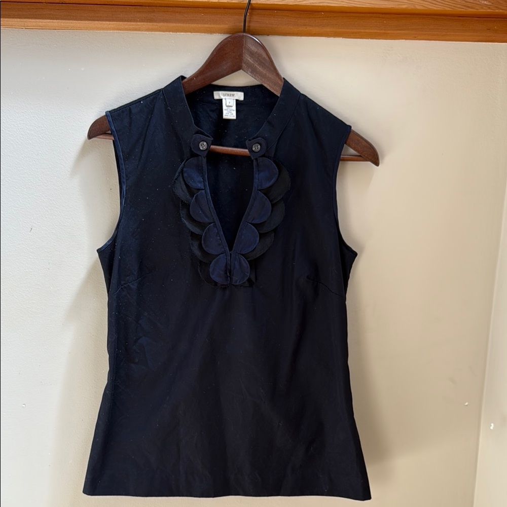 J Crew XS Navy Sleeveless Dress Top